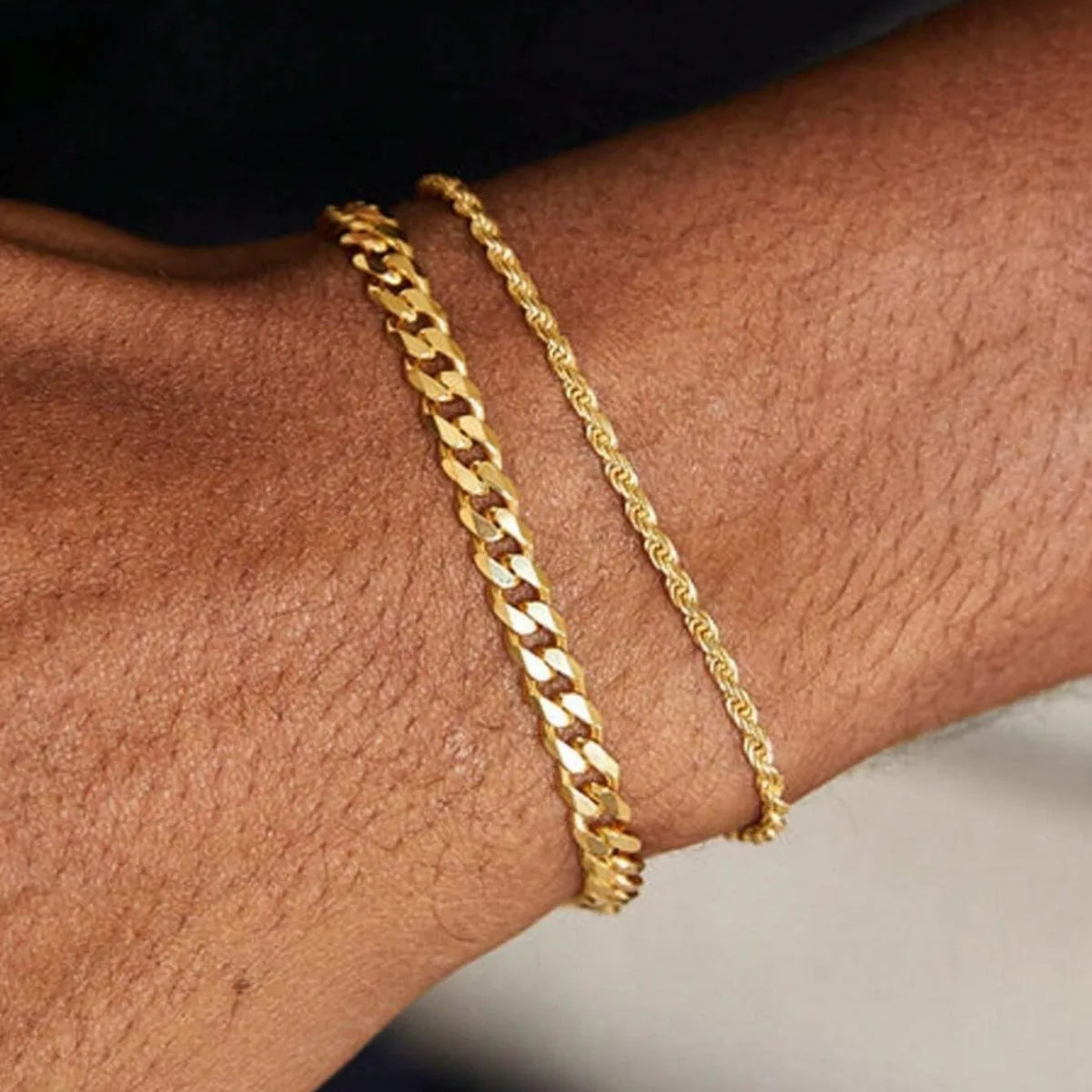 ASHLEY HARRIS — Cuban Chain Bracelet Duo — product image 1