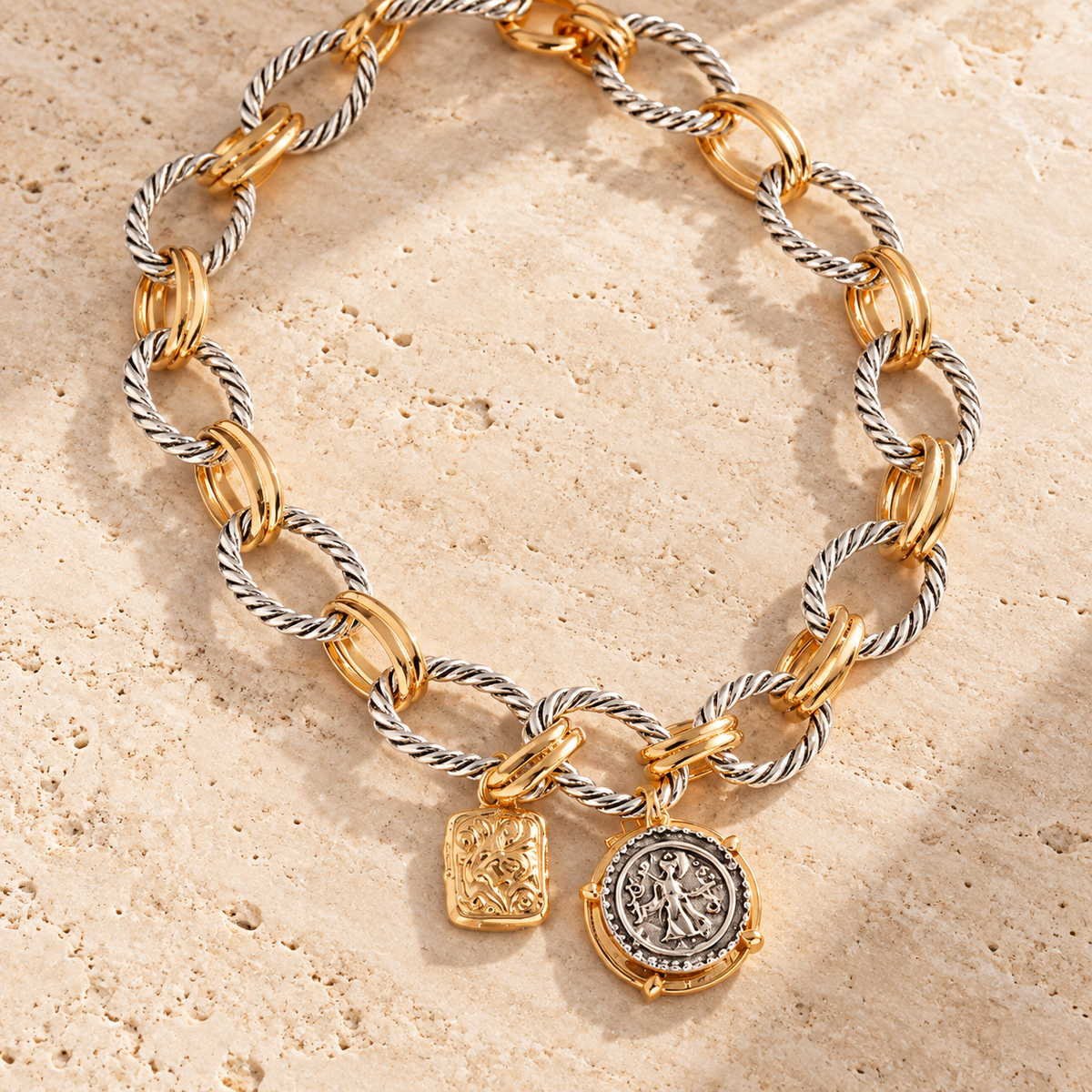 ASHLEY HARRIS — Dual-Tone Coin Necklace — product image 2