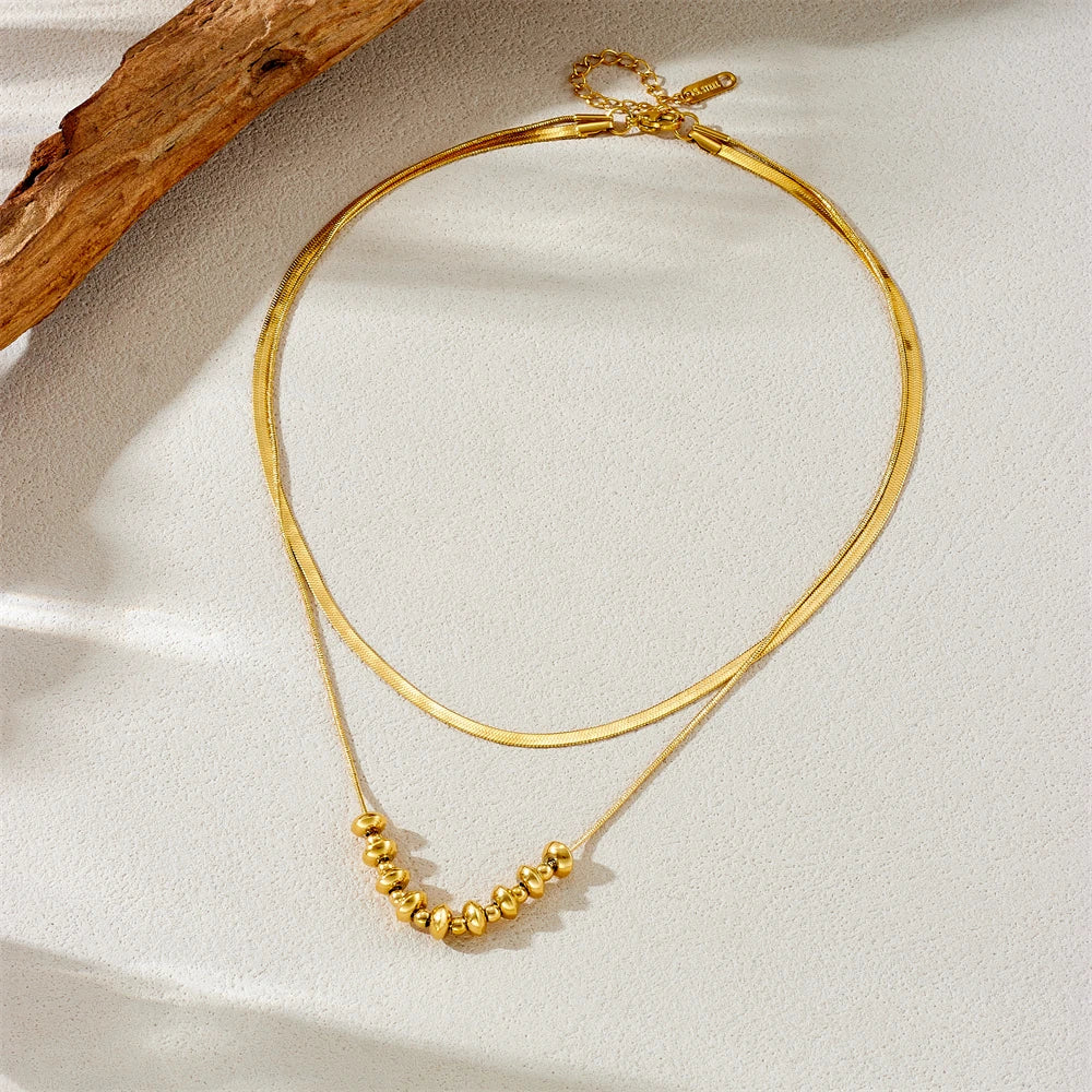 ASHLEY HARRIS — Herringbone & Bead Necklace Duo — product image 3
