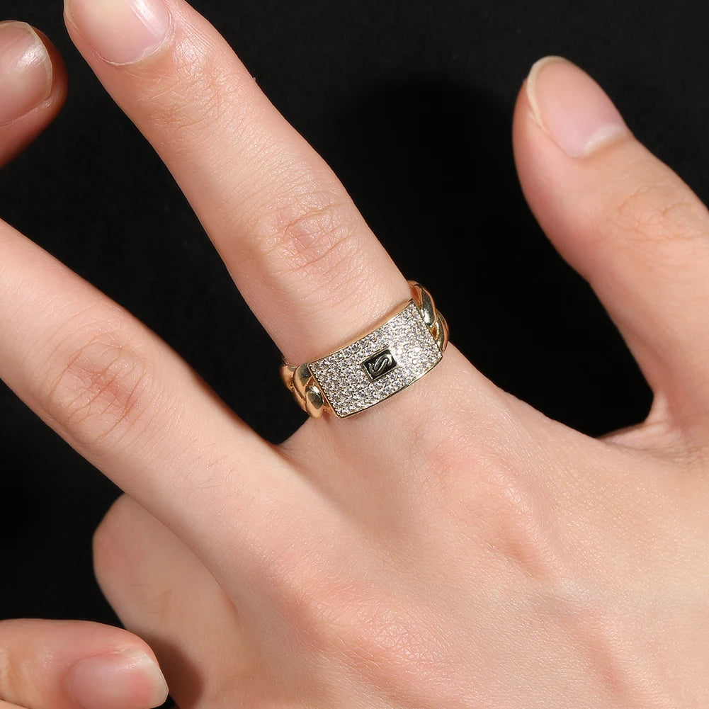ASHLEY HARRIS — Pavé Cuban Link Ring — product image 3