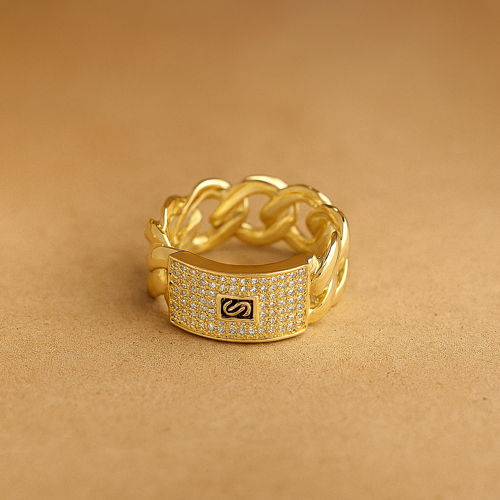 ASHLEY HARRIS — Pavé Cuban Link Ring — product image 1