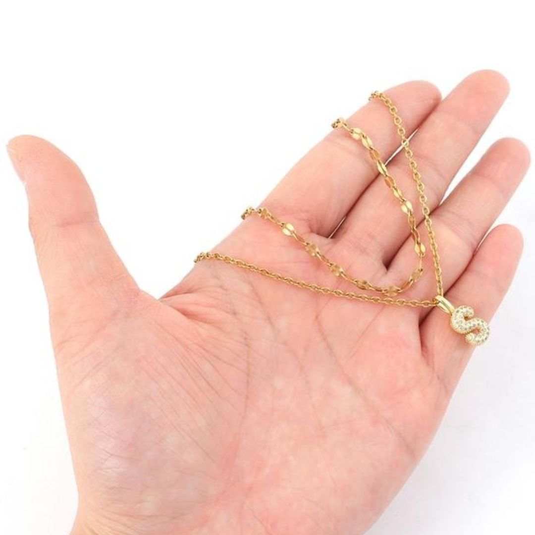 ASHLEY HARRIS — Bubble Initial Necklace Duo — product image 3