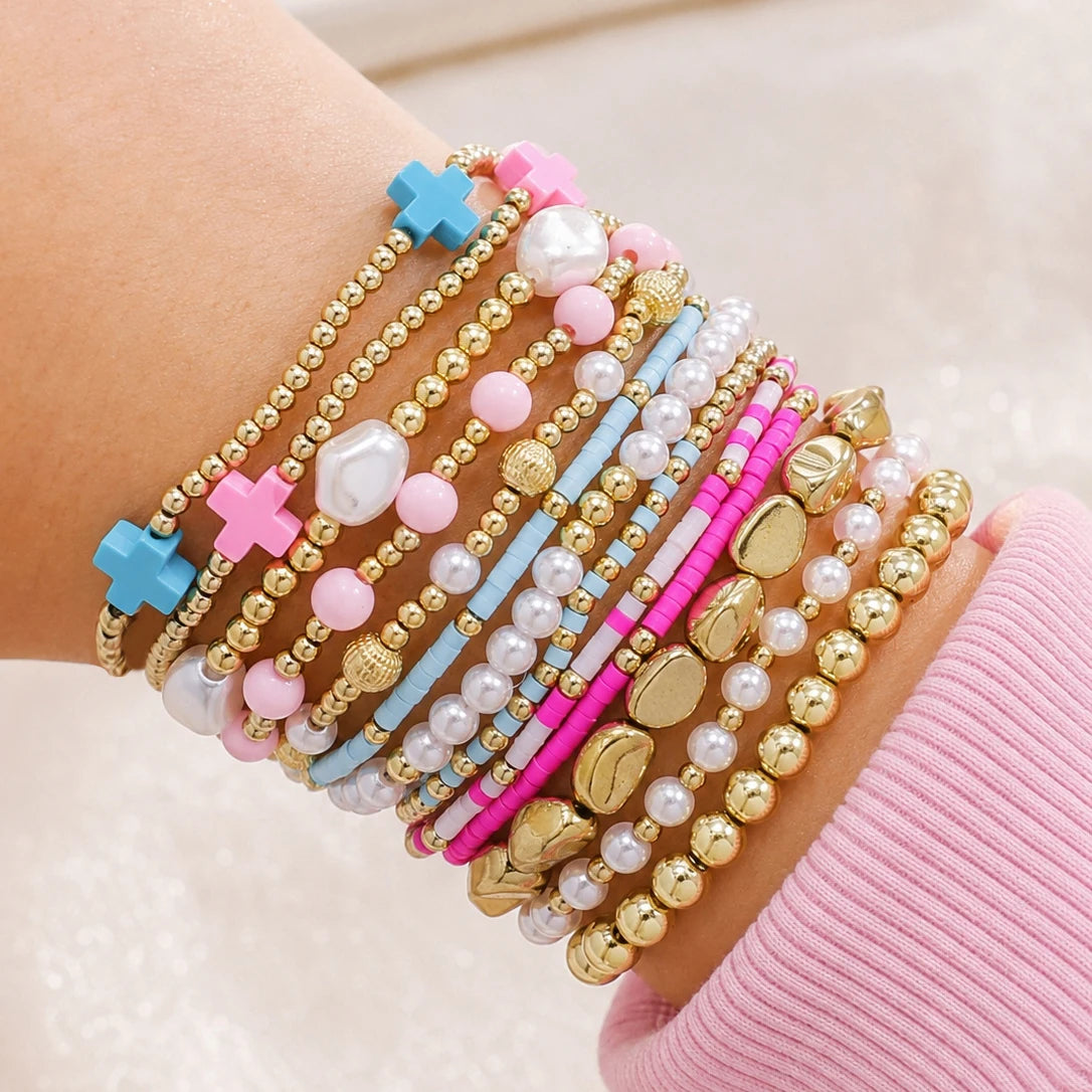 ASHLEY HARRIS — Cross Charm Bracelet Stack — product image 1
