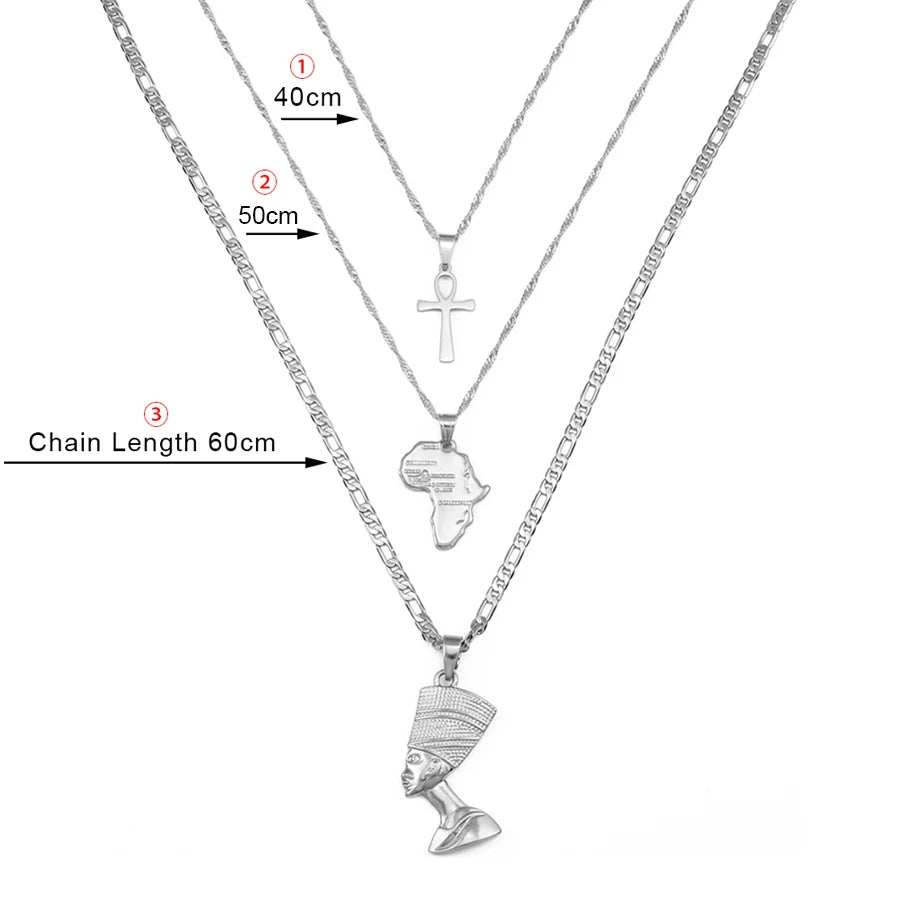 ASHLEY HARRIS — Africa & Ankh Necklace Set — product image 5