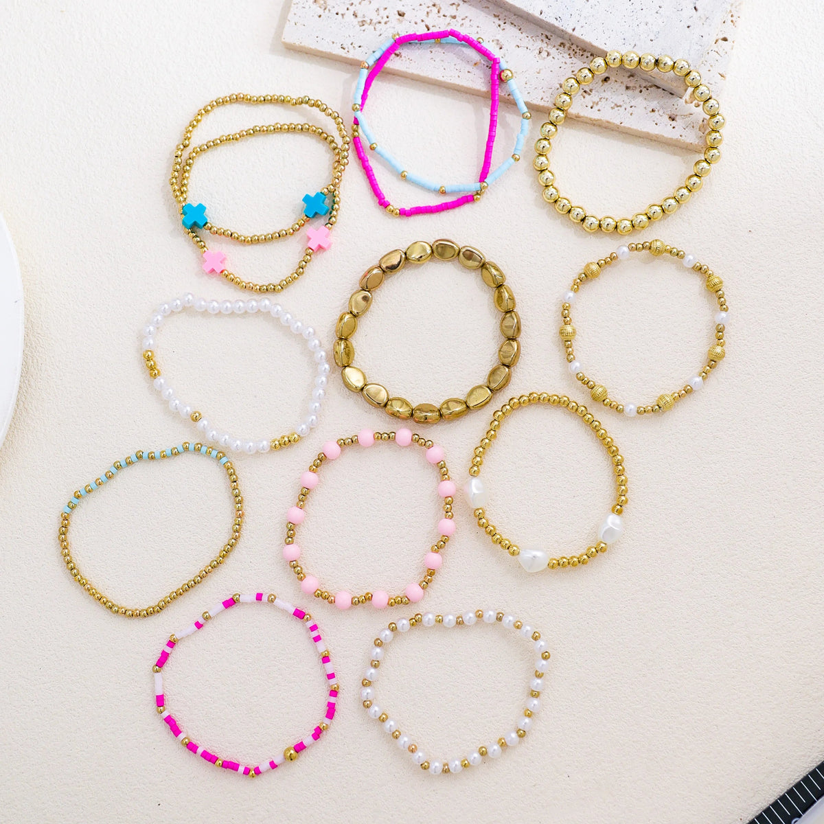 ASHLEY HARRIS — Cross Charm Bracelet Stack — product image 3