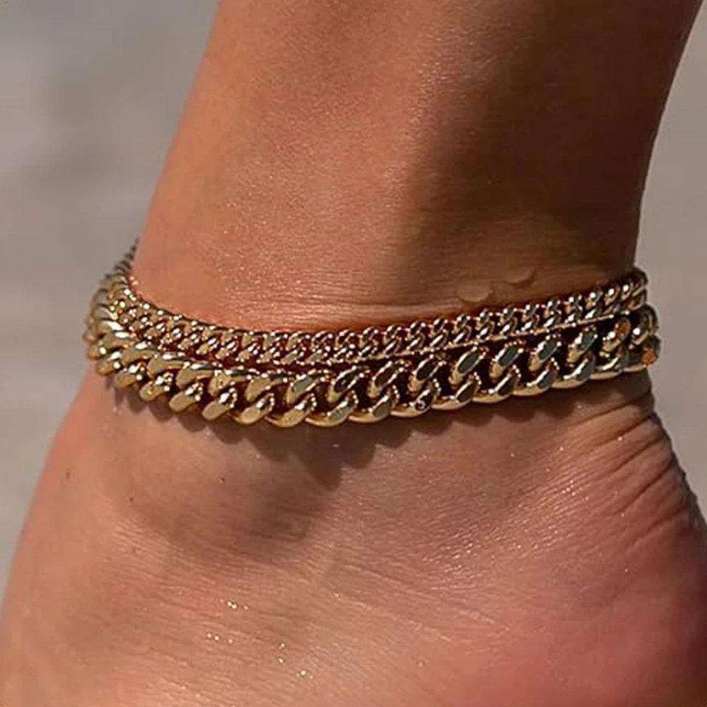 ASHLEY HARRIS — Cuban Link Anklet Set — product image 1