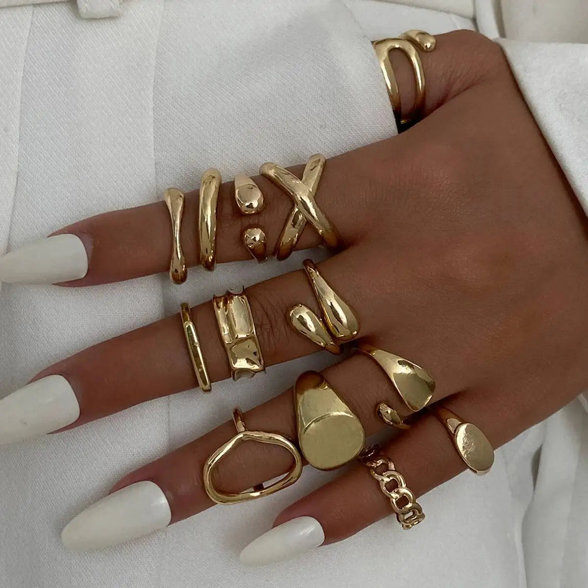 ASHLEY HARRIS — Geometric Ring Set — product image 3