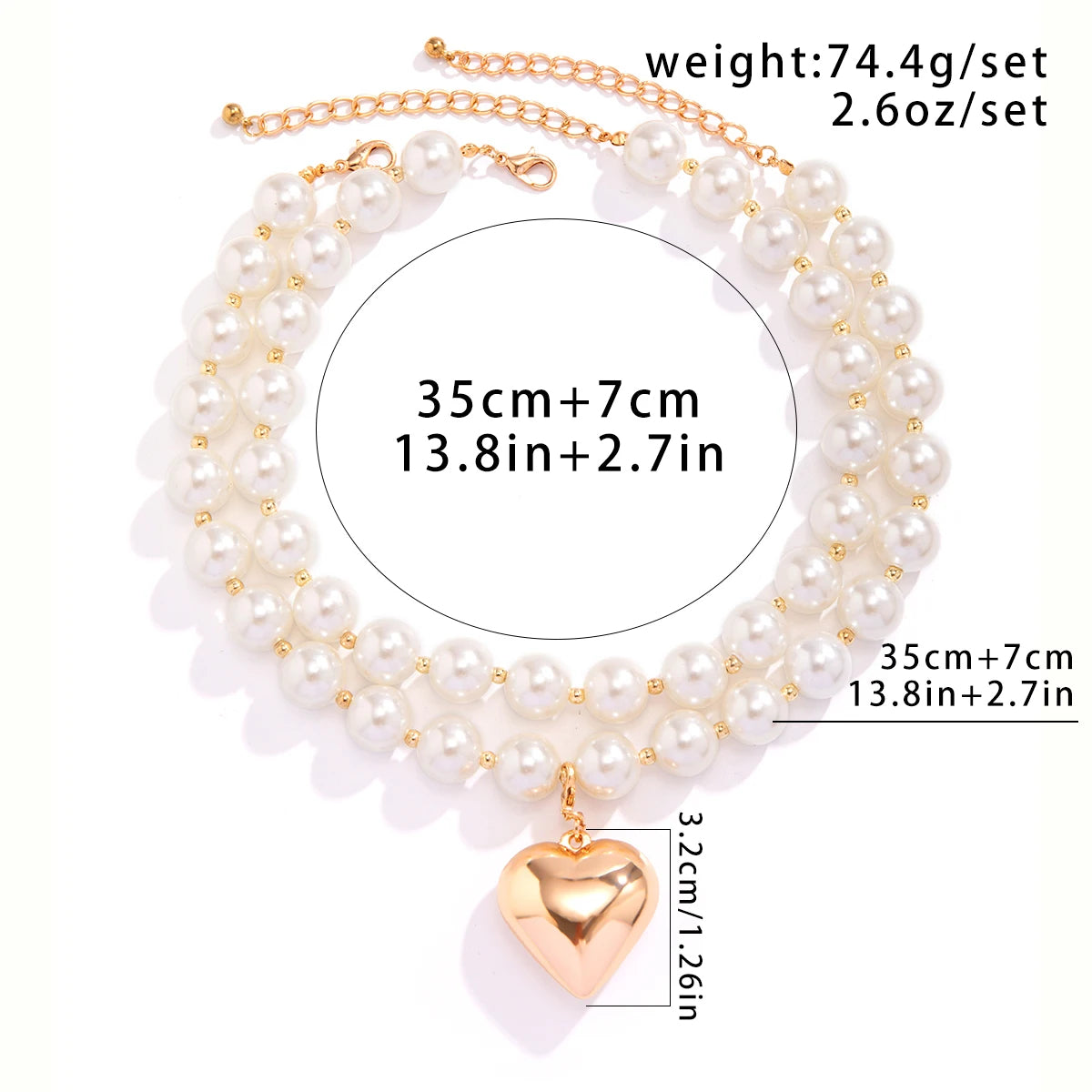 ASHLEY HARRIS — Beaded Heart Necklace Duo — product image 4