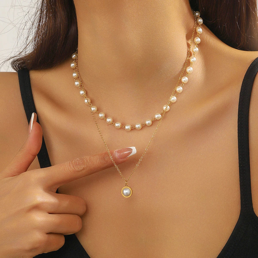 Pearlform — Pearl-Style Bead & Pendant Necklace Duo