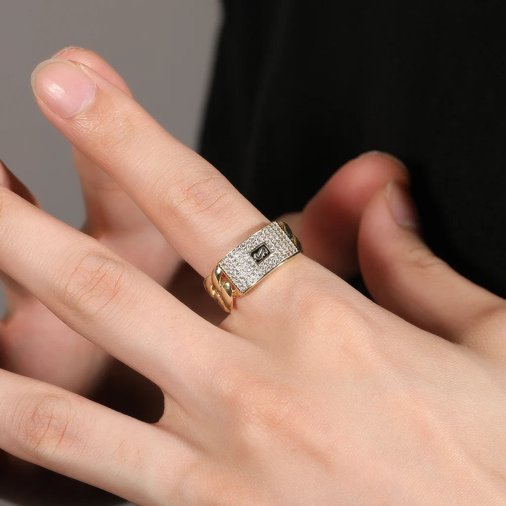 ASHLEY HARRIS — Pavé Cuban Link Ring — product image 2