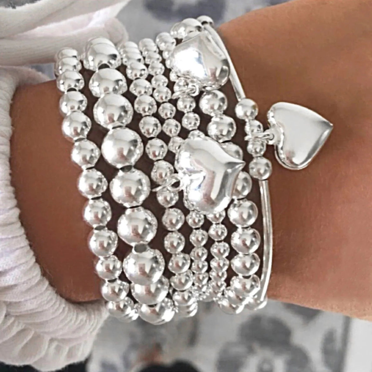 ASHLEY HARRIS — Beaded Heart Charm Bracelet Set — product image 2