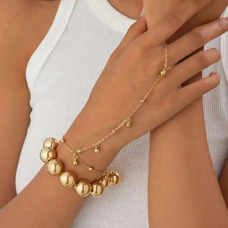 Halo — Bead & Ring Chain Bracelet Set