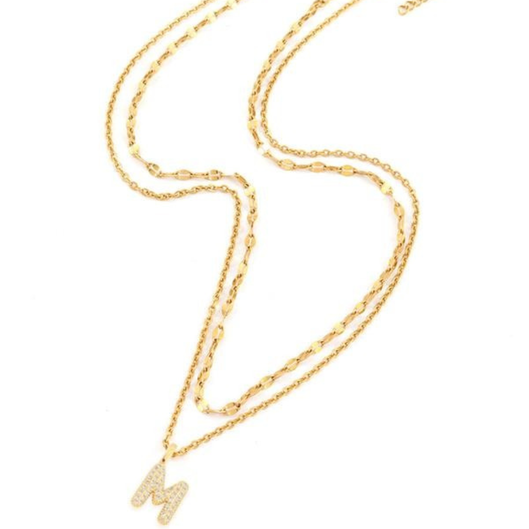 ASHLEY HARRIS — Bubble Initial Necklace Duo — product image 2