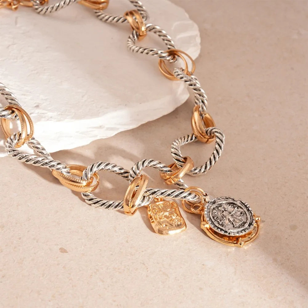 ASHLEY HARRIS — Dual-Tone Coin Necklace — product image 5