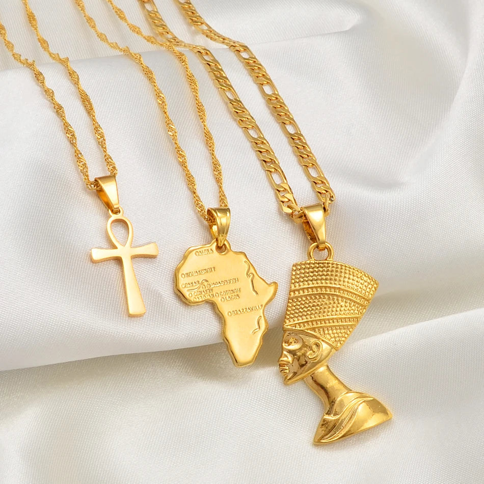 ASHLEY HARRIS — Africa & Ankh Necklace Set — product image 2