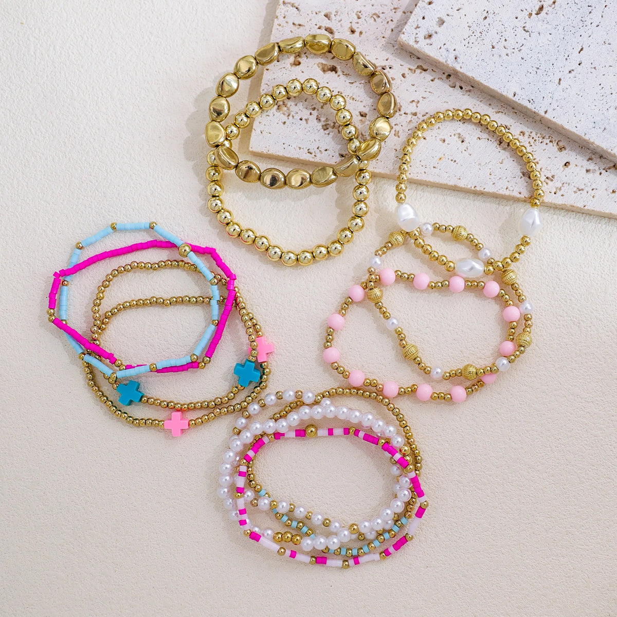 ASHLEY HARRIS — Cross Charm Bracelet Stack — product image 4