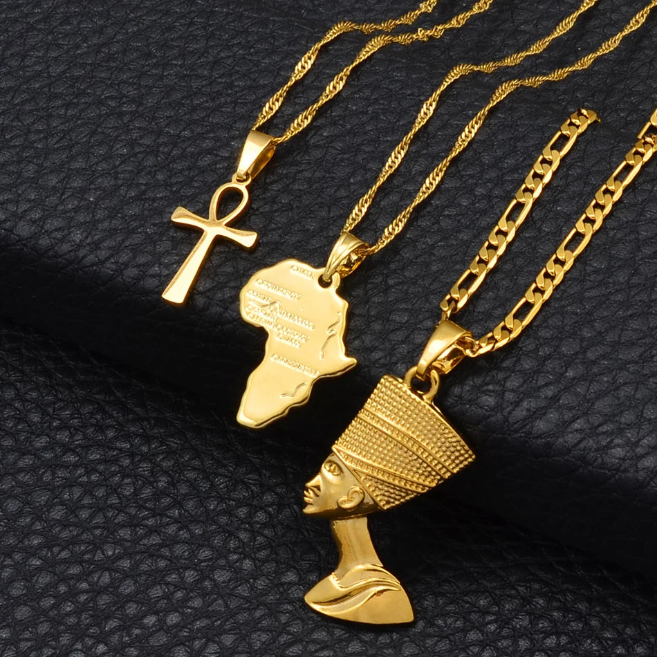 ASHLEY HARRIS — Africa & Ankh Necklace Set — product image 3